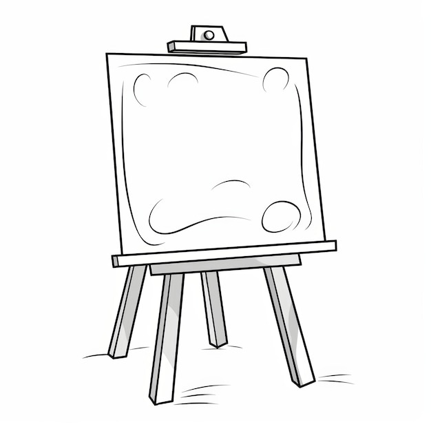 Photo blank easel on a white background ready for your design