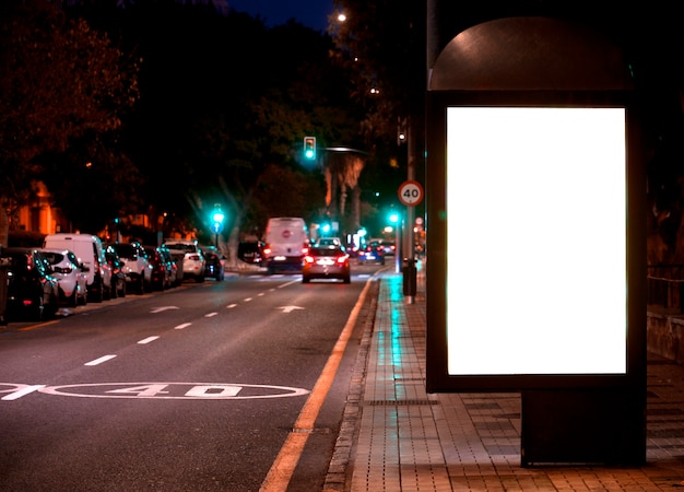 Blank electronic advertising poster with blank space screen for your text message or promotional