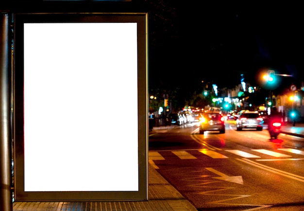 Blank electronic advertising poster with blank space screen for your text message or promotional