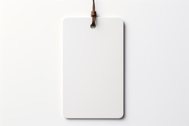 Photo blank empty tag card isolated on white background high quality