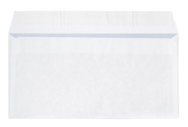 Blank envelope isolated on white background