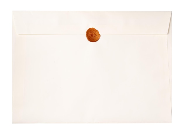 Blank envelope isolated on white background