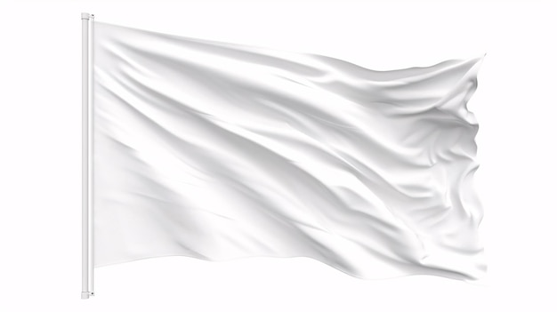 Photo a blank flag template on a white background