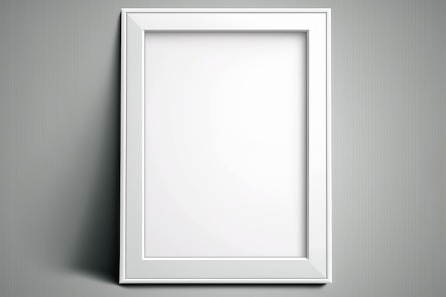 Blank frames on white wall