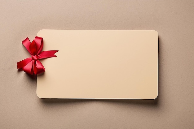 Blank gift card for text on parchment paper backgroundgreeting concept