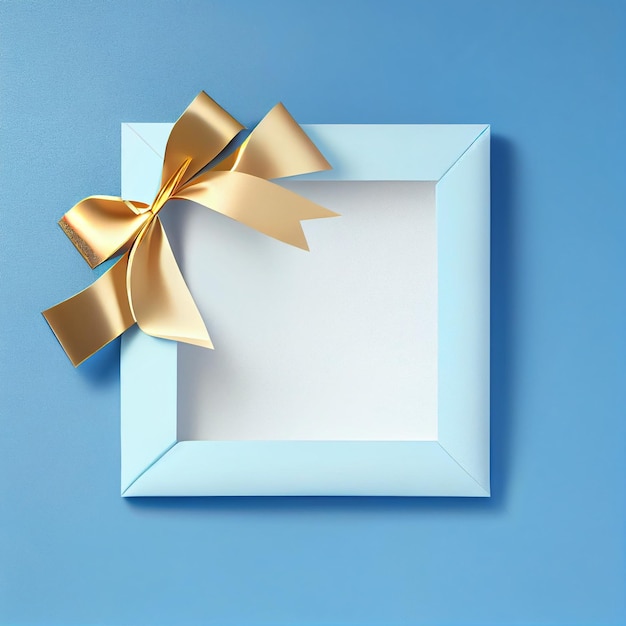 Blank gift greeting card with gift box present