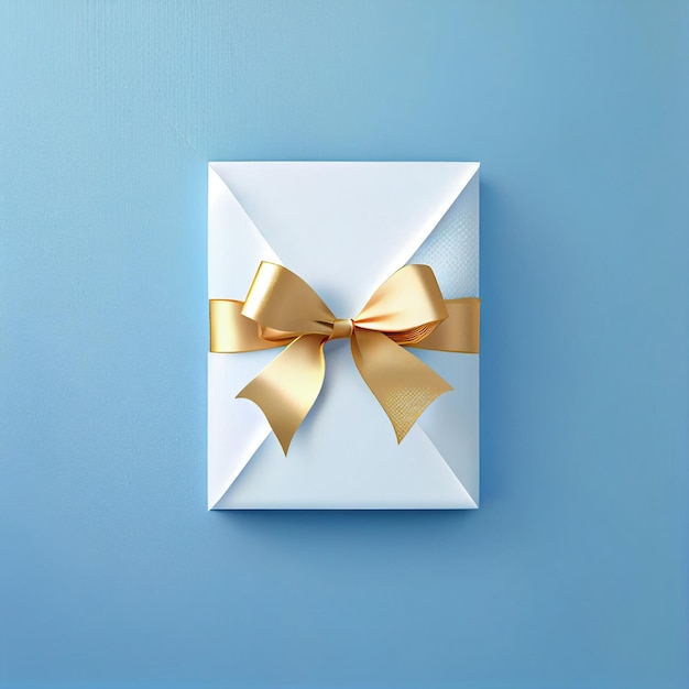 Blank gift greeting card with gift box present