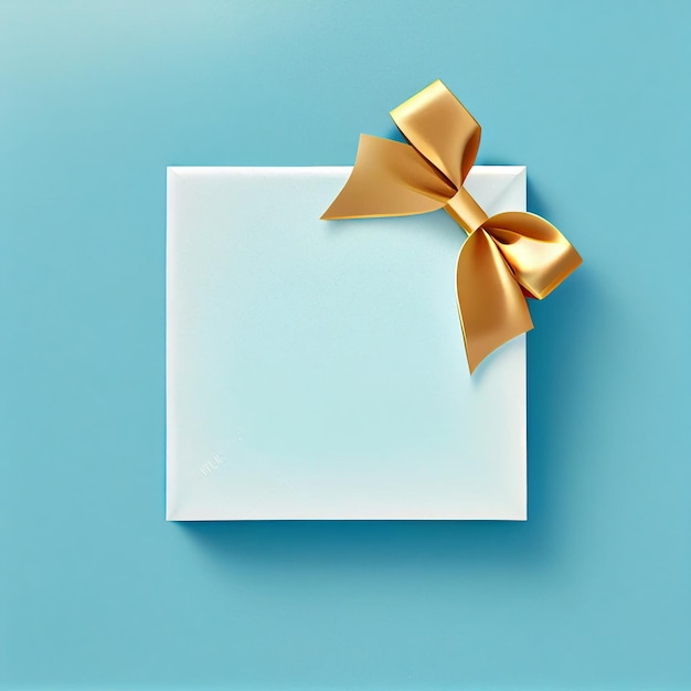 Blank gift greeting card with gift box present