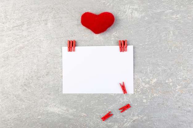 blank Greeting card with heart