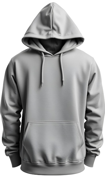 Blank grey male hooded sweatshirt long sleeve mens hoody with hood for your design mockup for