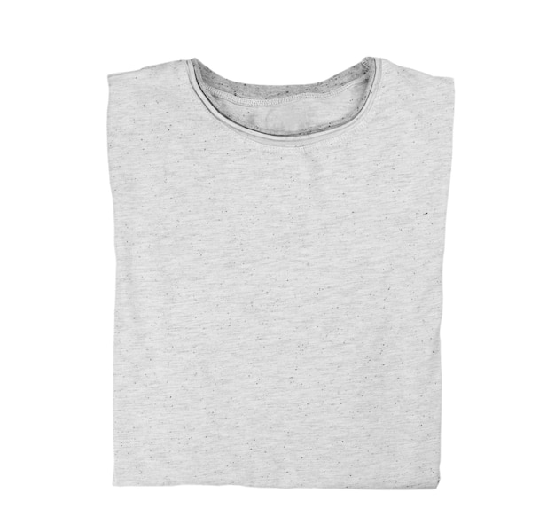 Blank grey tshirt on white background