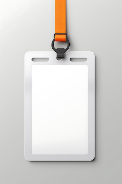 Blank id badge mockup