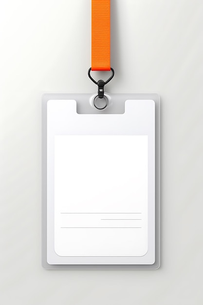 Blank id badge mockup