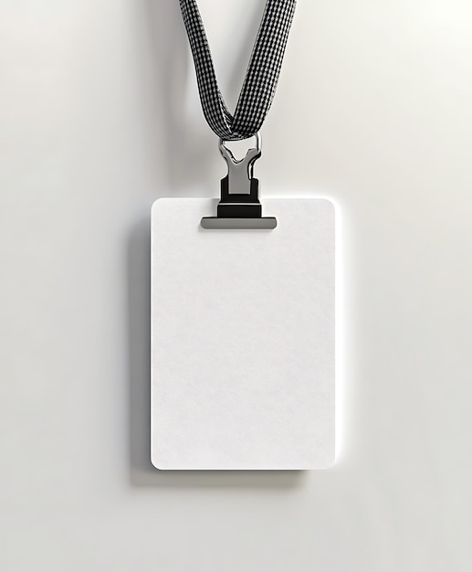 Blank id badge mockup