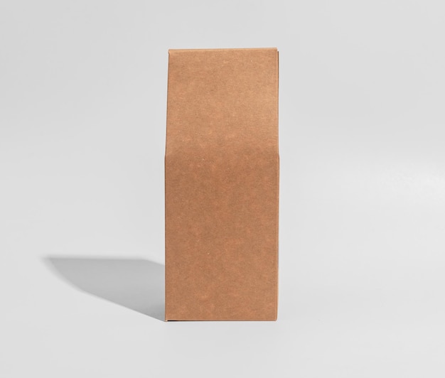 Blank kraft tall product package box mock up Brown carton bag mockup