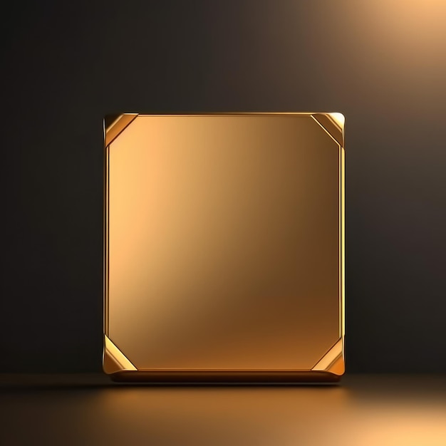 Blank luxury golden placeholder for logo mockup