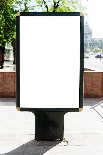 Blank mock up of vertical street poster billboard