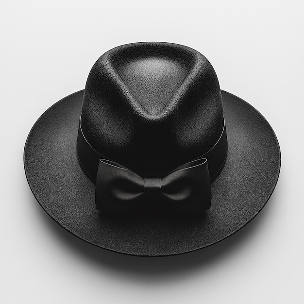 Photo a blank mockup of a black hat on a white background centered no logo textured realistic