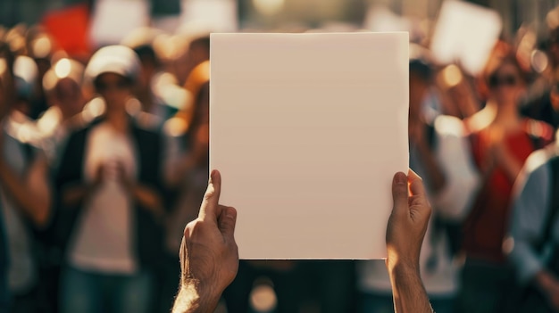 Photo blank mockup of a bold and eyecatching flyer for a political rally