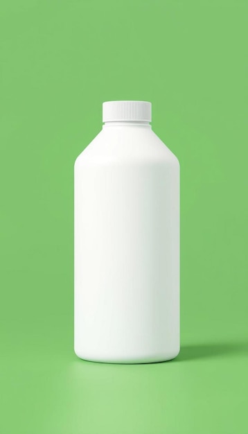 Blank mockup Bottle on Green Background