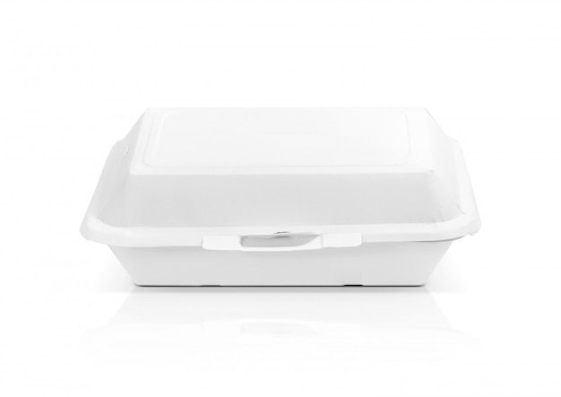 Blank packaging recycled paper food box for meal isolated