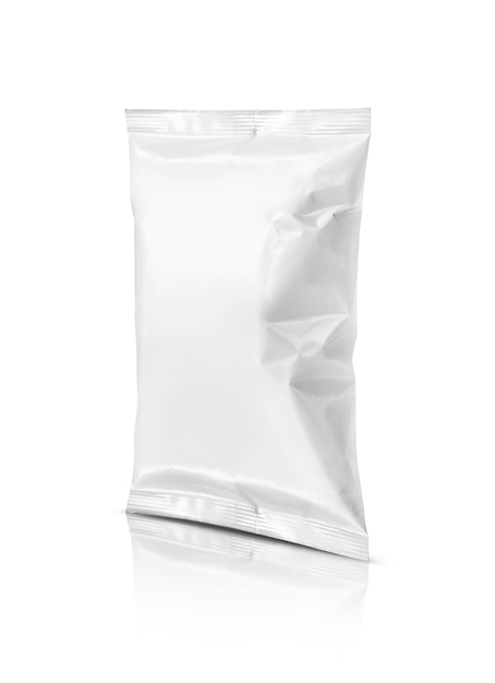 Blank packaging snack pouch isolated