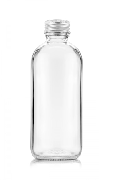 Blank packaging transparent glass bottle for beverage or medicament product