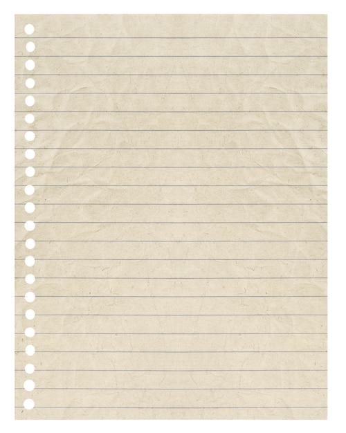 Blank page isolated closeup