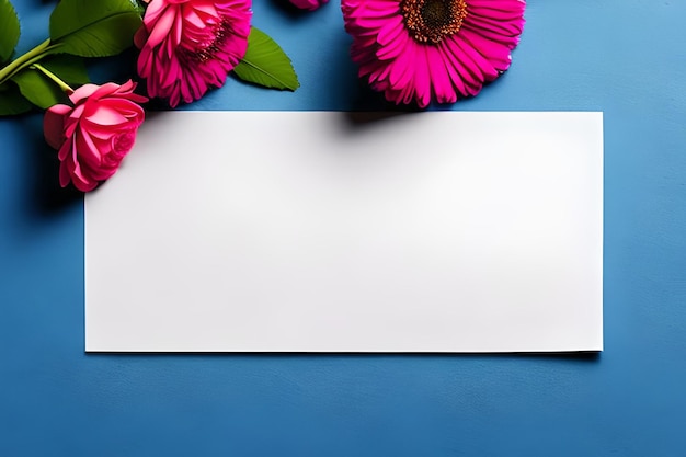 Blank paper color for text with flower surrounding color background