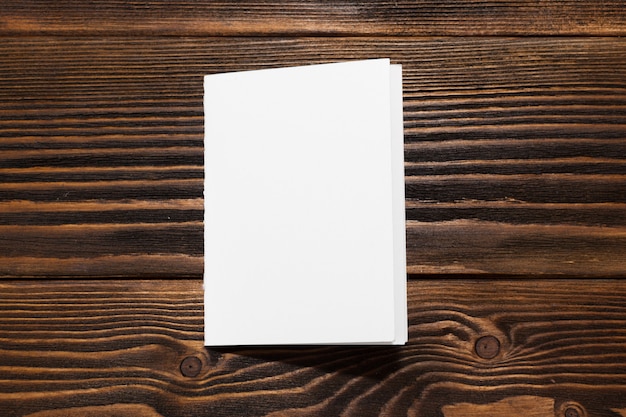 Blank paper on desk