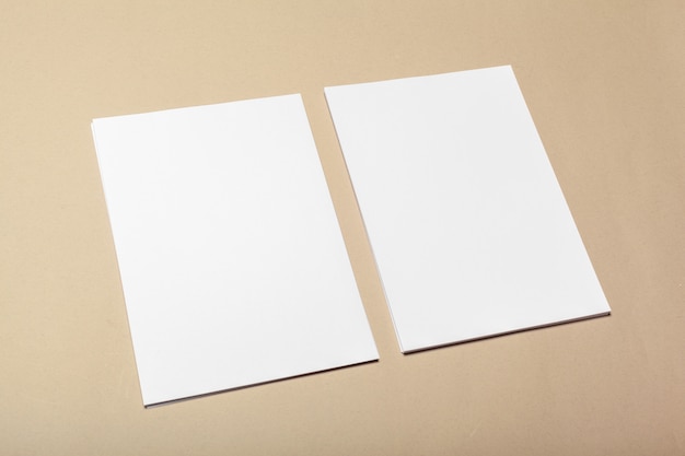 Blank paper pieces