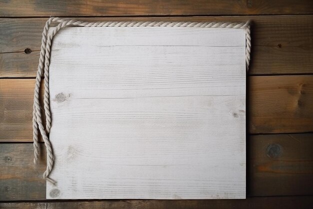 Blank paper sheet with nautical rope