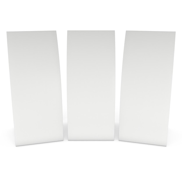 Blank paper tent card 3d render