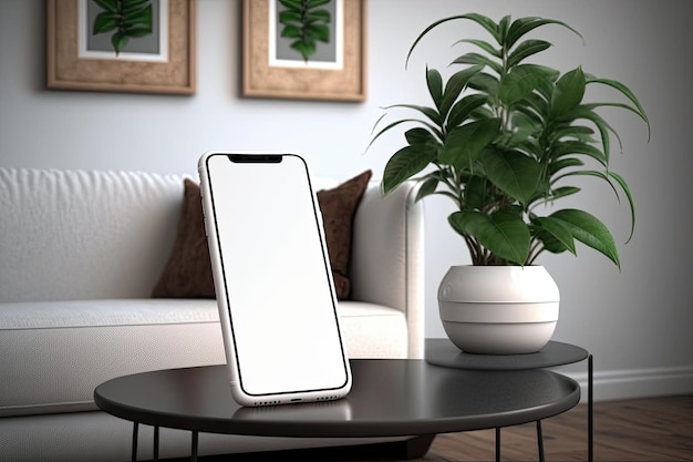 Blank Phone Mockup Template Design Generated AI