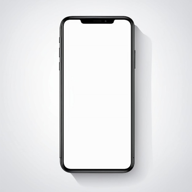 Blank phone template with blank frame for design highly details on white background