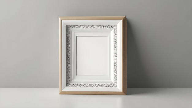 Blank photo frame for mockup 3D rendering