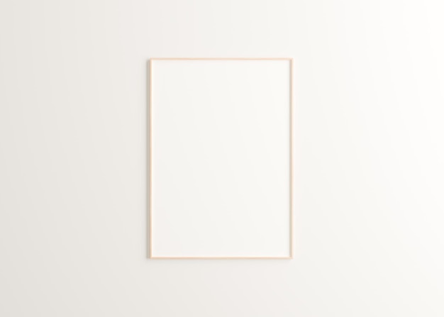 a blank picture frame on a white wall