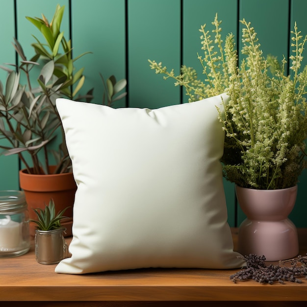 Photo blank pillow for mockup