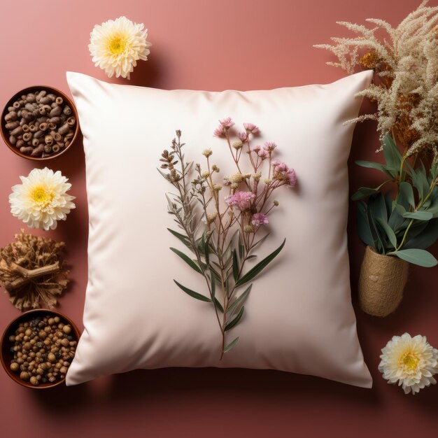 Photo blank pillow for mockup