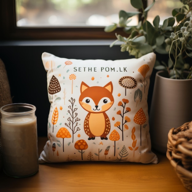 Photo blank pillow for mockup