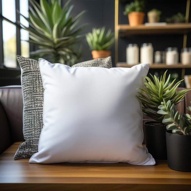 Photo blank pillow for mockup