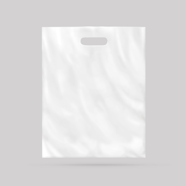 Blank plastic bag isolated