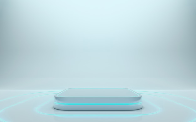 Blank podium for product. 3d rendering - Illustration