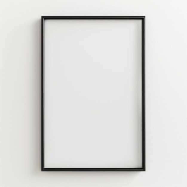 Blank poster frame mockup isolated in white background