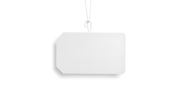 Blank Price Tag Isolated isolated with white highlights