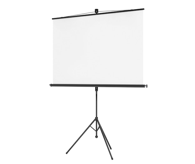 Blank Projection Screen on a white background