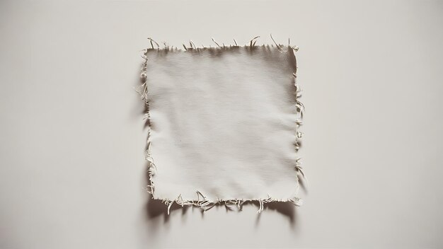 Photo blank ragged paper texture isolated on white