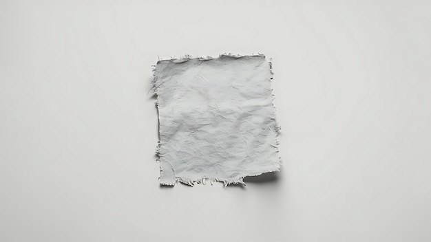 Photo blank ragged paper texture isolated on white