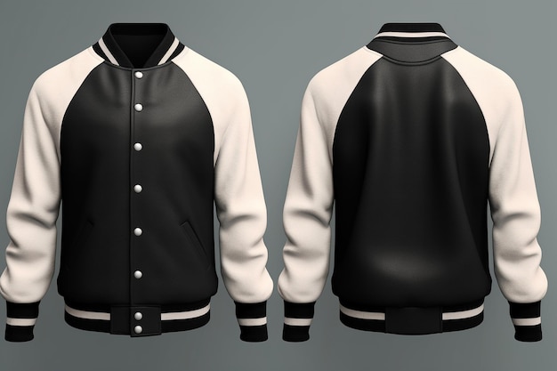 Photo blank raglan jacket mockup ready for logo and graphics