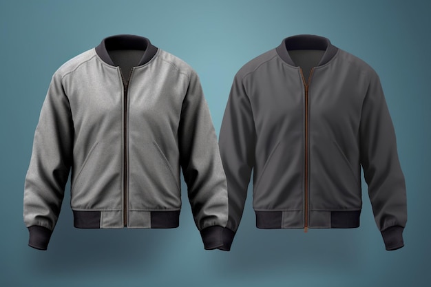 Blank Raglan Jacket Template for Fashion Mockups